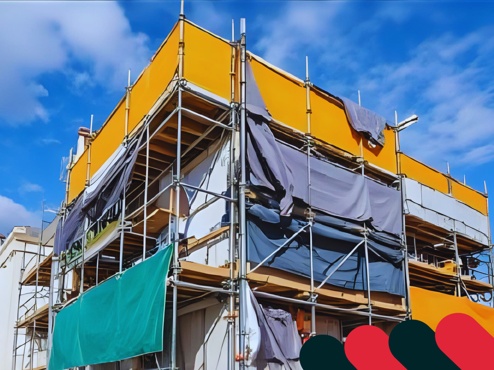 Plandeka na rusztowaniu | Kotarbau