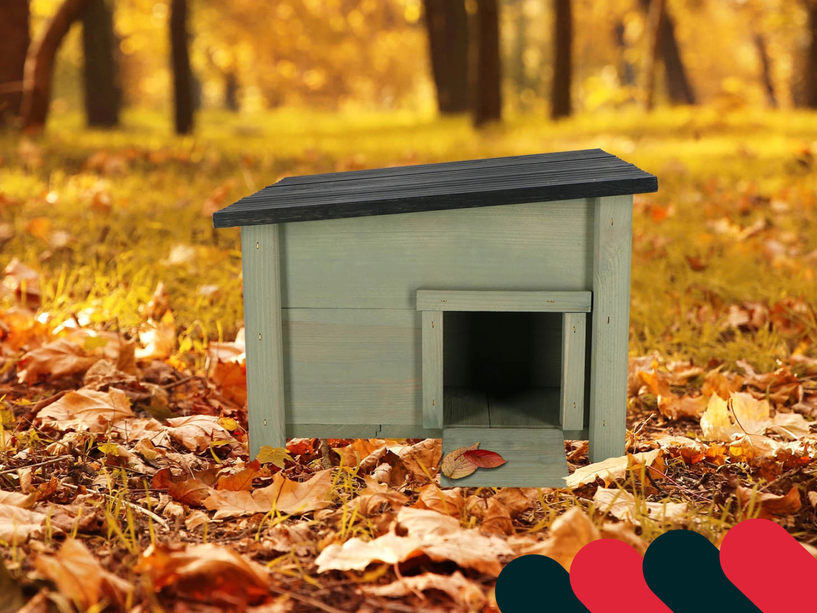 Domek dla ptaków w jesiennym ogrodzie | Kotarbau