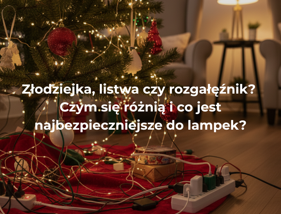 Złodziejka, listwa czy rozgałęźnik? Czym się różnią i co jest najbezpieczniejsze do lampek?