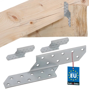 Łącznik ciesielski krokwiowy złącze płatwiowe prawy 170x35 mm zestaw 12 szt.