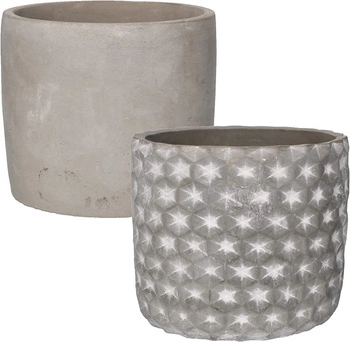 Doniczka betonowa osłonka na kwiaty 12 cm zestaw 2 szt.