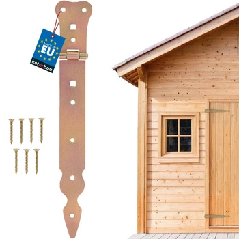 Zawias altanowy wąski do okiennic drzwi złoty 250 mm