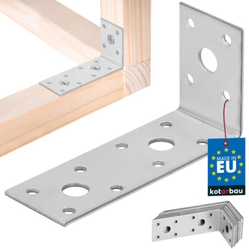 Kątownik ciesielski nierdzewny ocynkowany 100x50x35 mm zestaw 12 szt