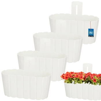 Doniczka ścienna ścienna antracyt wisząca 280 MM Zestaw 4 SZT