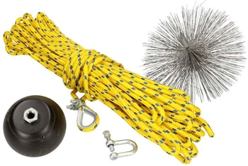 Zestaw kominiarski 250 mm do czyszczenia kominów 30 m