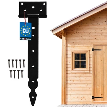 Zawias altanowy t do drzwi okiennic altan czarny 300 mm