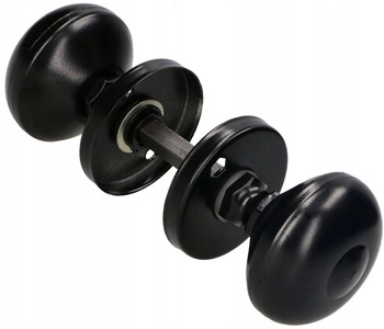 Gałko gałka obrotowa drzwiowa okrągła furtki drzwi - Kolor czarny