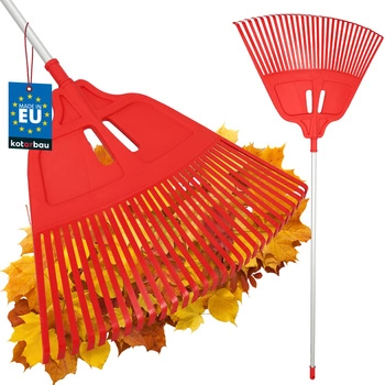 Grabie wachlarzowe do liści 68 cm + trzon aluminiowy 1,3 m