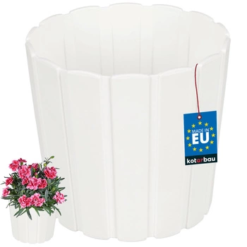 Doniczka plastikowa biała 4x13 cm