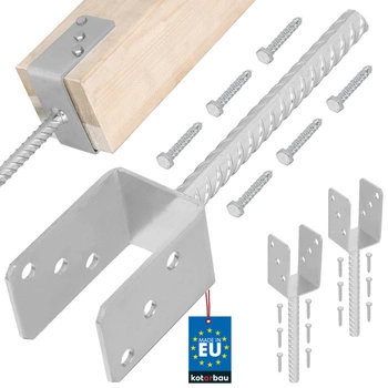 Podstawa słupa z prętem do wmurowania 60 mm zestaw 2 szt.