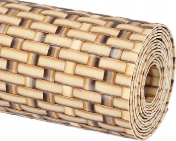 Taśma panelowa osłona ogrodzeniowa rattan 19x255 cm słomkowa