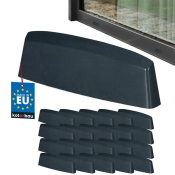 Zaślepka odwodnień do okien PCV antracyt 45 mm zestaw 20 szt