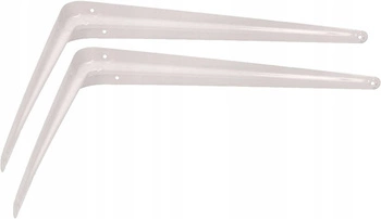 Kątownik pod półkę wspornik podpórka 35x30 cm  2 szt. - Kolor biały