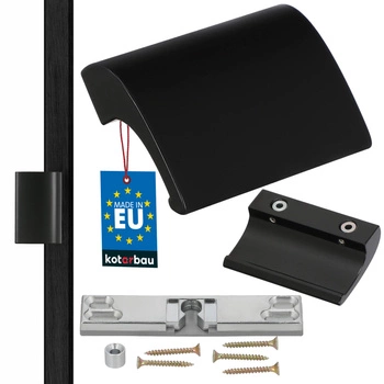 Zatrzask balkonowy pochwyt drzwi zamek palacza aluminiowy - Kolor czarny