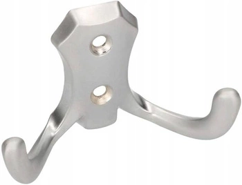 Wieszak ścienny ubraniowy pajączek srebrny mat meblowy