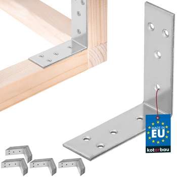 Kątownik ciesielski nierdzewny ocynkowany 60x60x20 mm zestaw 50 szt
