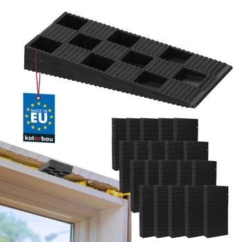 Kliny montażowe plastikowe do okien drzwi 94x44x14 mm zestaw 500 szt.