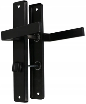 Klamka czarna wc drzwi łazienki 72 drzwiowa prawa