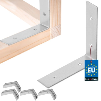 Kątownik ciesielski nierdzewny ocynkowany 80x80x20 mm zestaw 50 szt