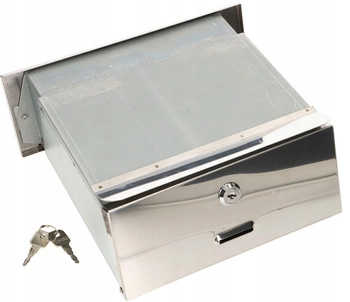 Skrzynka na listy do wmurowania muru przelotowa - Kolor czarny