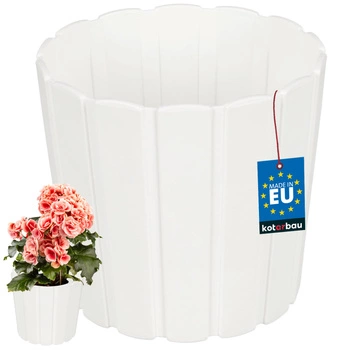 Doniczka plastikowa biała 5 x15 cm