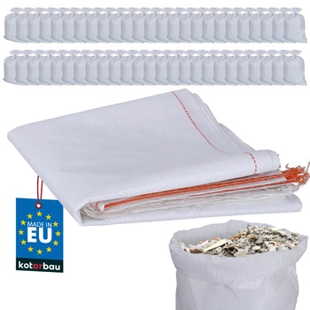 Worek polipropylenowy na gruz piasek węgiel 30 kg 50x80 cm zestaw 50 szt.