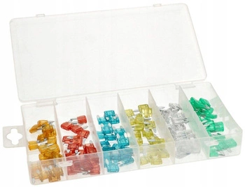 Bezpieczniki samochodowe zestaw 120szt mini 5a-30a