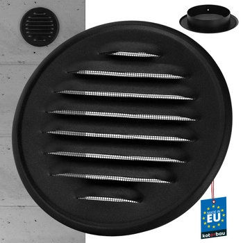 Kratka wentylacyjna stal nierdzewna okrągła siatka fi 125 mm