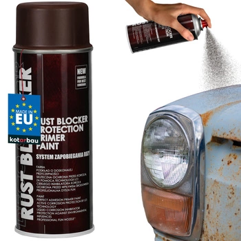 Lakier spray ochronny antykorozyjny na rdzę metalu brązowy ral 8017 400 ml