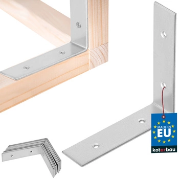 Kątownik ciesielski nierdzewny ocynkowany 80x80x20 mm zestaw 12 szt