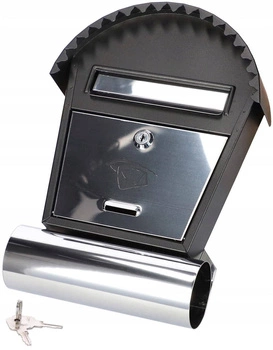 Skrzynka pocztowa stalowa tuba na listy gazety - Kolor czarny