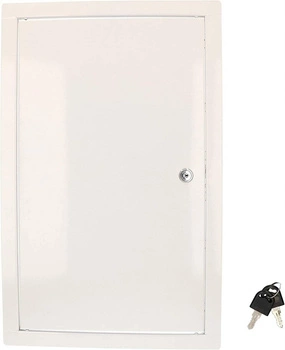 Drzwiczki rewizyjne stalowe z kluczami białe 50x30 cm
