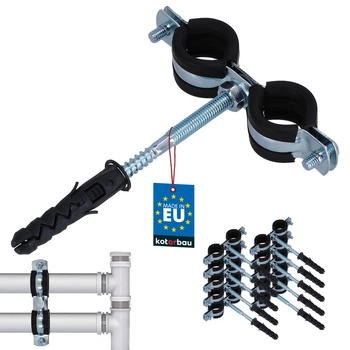 Obejma do rur 1/2" uchwyt guma uszczelka 10 szt.