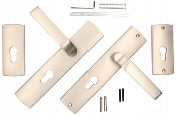 Klamka drzwiowa długi szyld na wkładkę 90mm rozeta