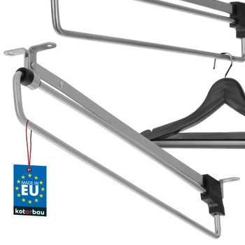 Wieszak wysuwny do szafy garderoby na ubrania koszule srebrny 400 mm