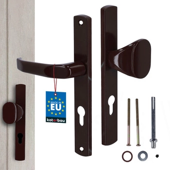 Klamko pochwyt na wkładkę do furtki bramy drzwi aluminium brązowy 72 mm