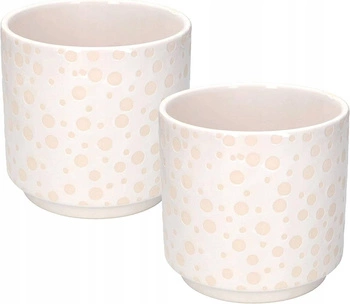 Zestaw 2x doniczka osłonka 12 ceramika szkliwiona