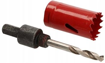 Otwornica bimetalowa 27mm koronka wietrło adapter