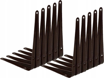 Kątownik pod półkę wspornik podpórka 17,5x15 cm 10 szt. - Kolor brązowy