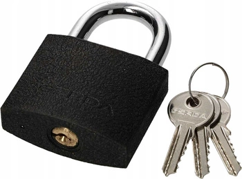 Kłódka żeliwna z pałąkiem zatrzaskowa na klucz 60mm