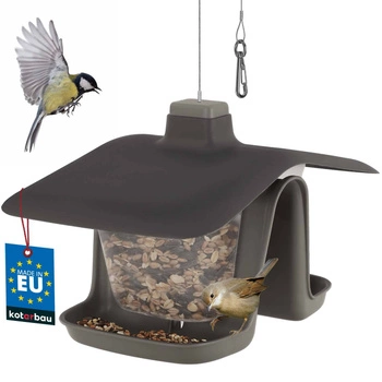 Karmnik domek dla ptaków plastikowy wieszany linka
