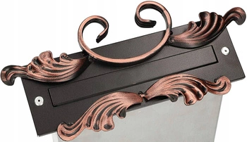 Skrzynka na listy do wmurowania muru przelotowa - Kolor czarny