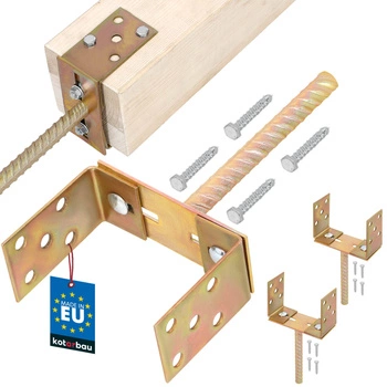Podstawa słupa regulowana 0-160 mm z prętem 200 mm zestaw 2 szt.