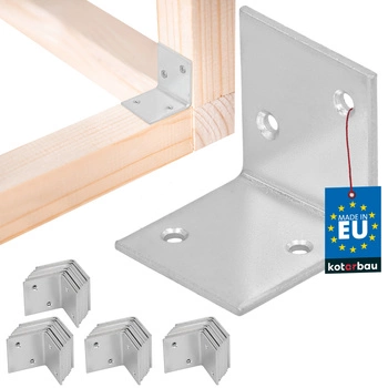 Kątownik ciesielski nierdzewny ocynkowany 35x35x35 mm zestaw 50 szt