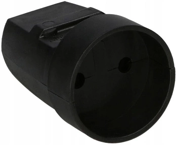 Gniazdo przenośne rozbieralne bez uziemienia - Kolor czarny