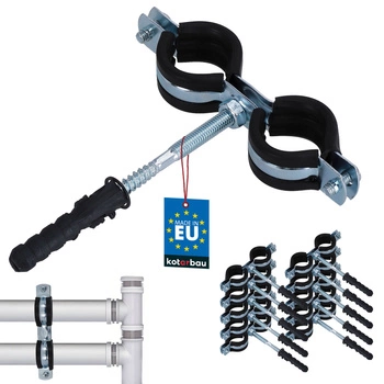 Obejma do rur 3/4" uchwyt guma uszczelka 10 szt.