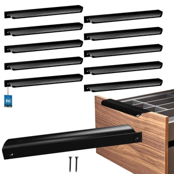 Uchwyt meblowy aluminium czarny mat 192/212 mm zestaw 10 szt
