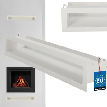 Luft kominkowy kratka kominkowa biała stal 60 cm