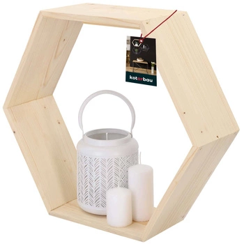 Kwietnik ścienny drewniany na kwiaty rośliny naturalny