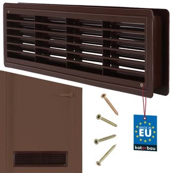 Kratka drzwiowa wentylacyjna łazienkowa do drzwi wc plastikowa 135x488 mm
